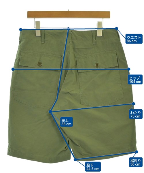 Engineered Garments（エンジニアドガーメンツ）ショートパンツ カーキ サイズ:S メンズ/2200689657078