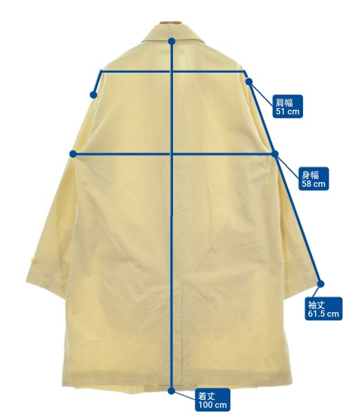 RAGEBLUE（レイジブルー）ステンカラーコート 黄 サイズ:M メンズ/2200627647017