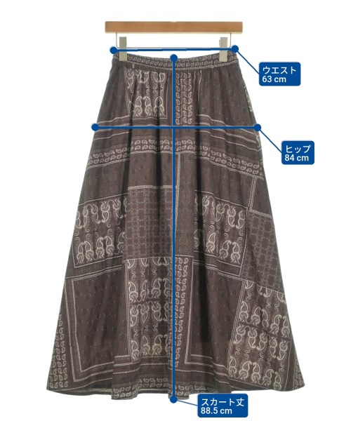 RAGEBLUE（レイジブルー）ロング・マキシ丈スカート 茶 サイズ:F レディース/2200643300019