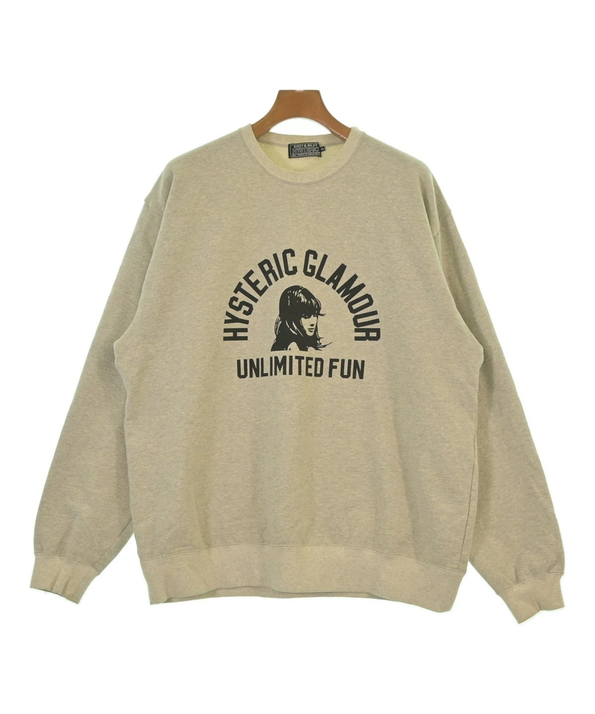 HYSTERIC GLAMOUR トレーナー L ベージュ HYSTERIC GLAMOUR（ヒステリックグラマー）の「FLYING V スウェット