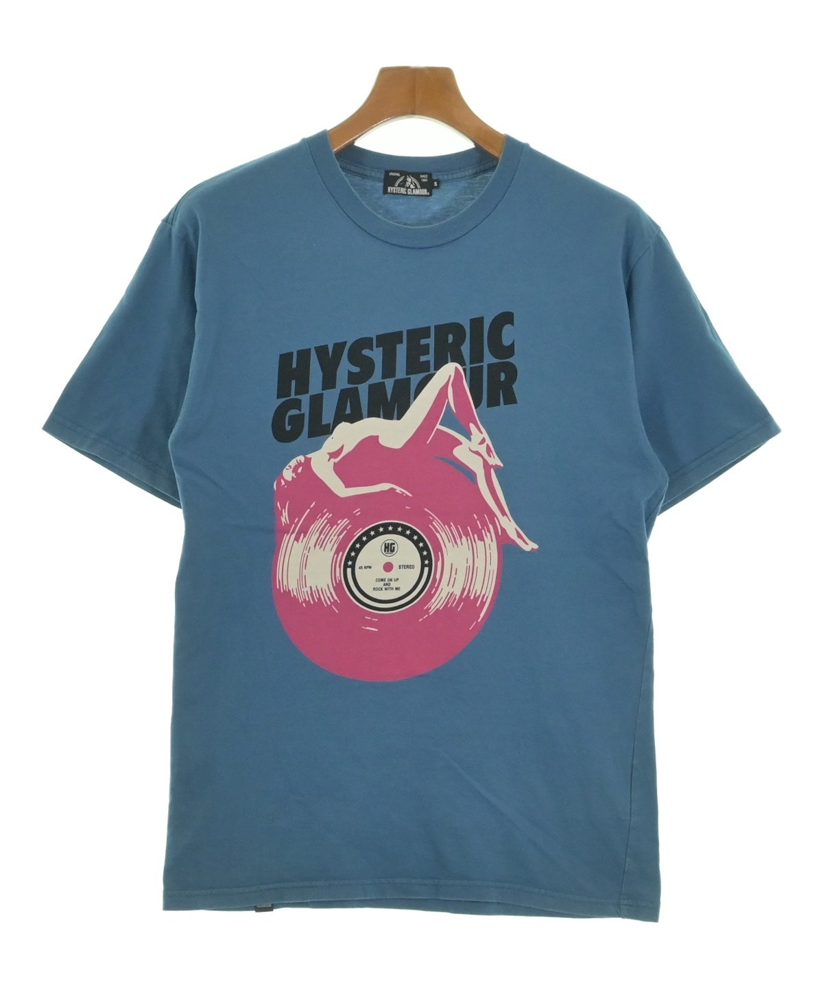 【Amekazi 】ヒステリックグラマー ラグランスリーブ　Tシャツ HYSTERIC GLAMOUR（ヒステリックグラマー）Tシャツ・カットソー 青