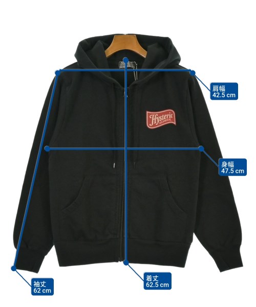 HYSTERIC GLAMOUR（ヒステリックグラマー）パーカー 黒 サイズ:S メンズ/2200644268035
