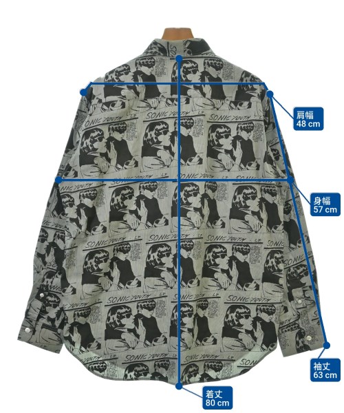 HYSTERIC GLAMOUR（ヒステリックグラマー）カジュアルシャツ グレー サイズ:XL メンズ/2200621591057