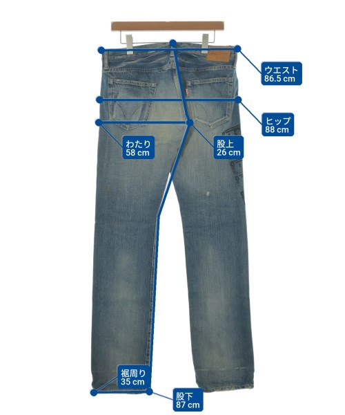 HYSTERIC GLAMOUR（ヒステリックグラマー）デニムパンツ 紺 サイズ:34(XL位) メンズ/2200622182285