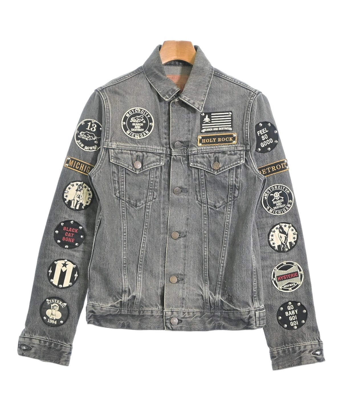 HYSTERIC GLAMOUR（ヒステリックグラマー）デニムジャケット 黒 サイズ