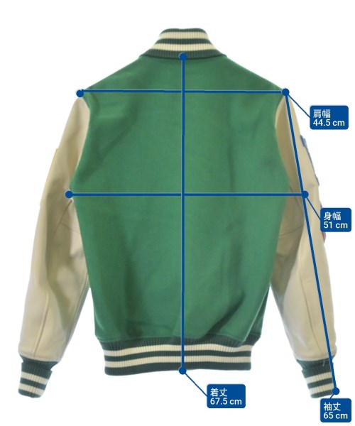 HYSTERIC GLAMOUR（ヒステリックグラマー）スタジャン 緑 サイズ:S メンズ/2200612774070