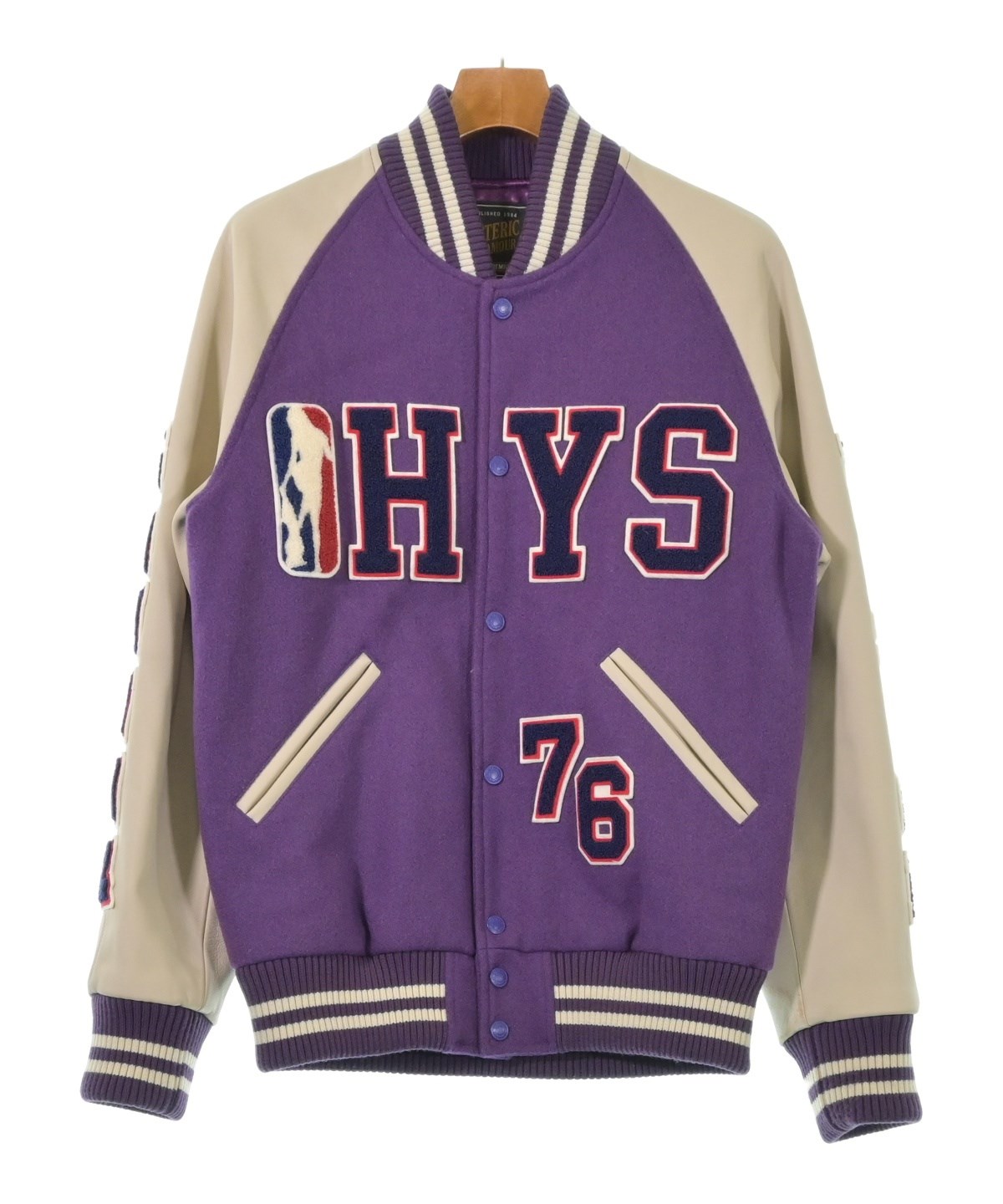 HYSTERIC GLAMOUR スタジャン ウール L パープル HYSTERIC GLAMOUR（ヒステリックグラマー）スタジャン 紫 サイズ:M