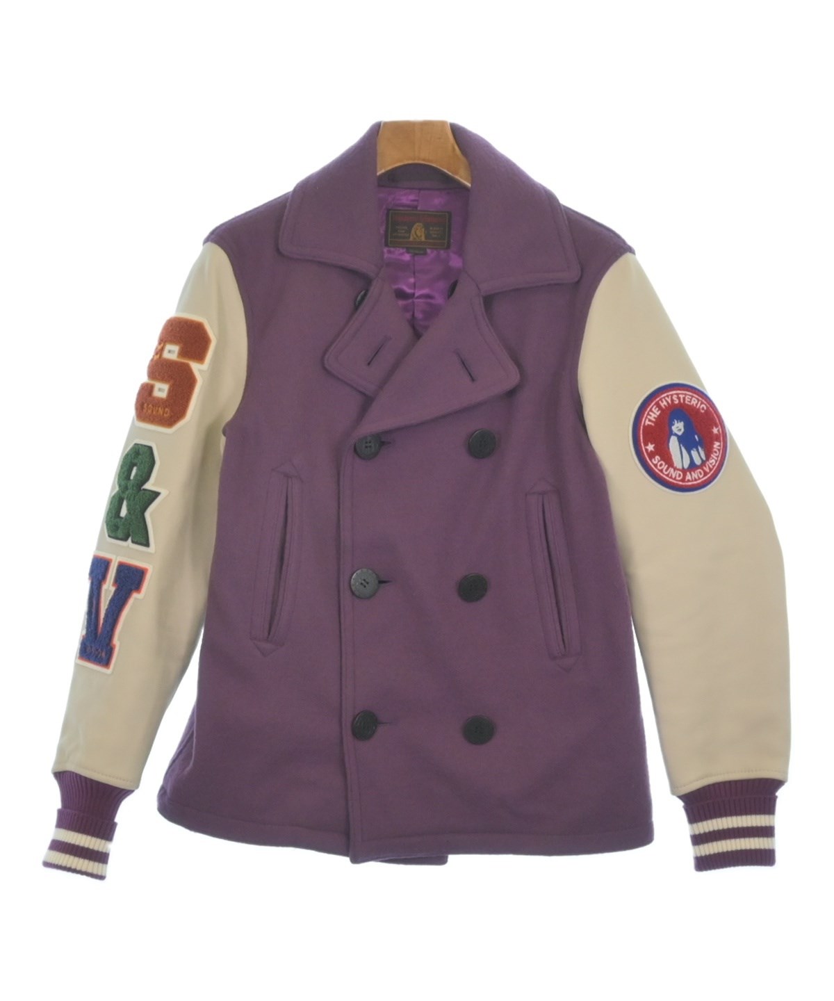 HYSTERIC GLAMOUR（ヒステリックグラマー）ピーコート 紫 サイズ:M