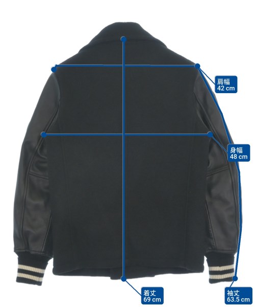 HYSTERIC GLAMOUR（ヒステリックグラマー）ピーコート 黒 サイズ:S メンズ/2200612774124