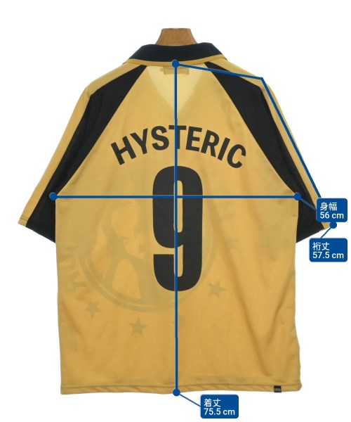 HYSTERIC GLAMOUR（ヒステリックグラマー）ポロシャツ 黄 サイズ:XL メンズ/2200616743249
