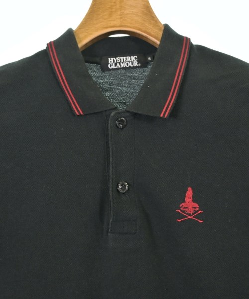 HYSTERIC GLAMOUR（ヒステリックグラマー）ポロシャツ 黒 サイズ:S メンズ/2200674543027