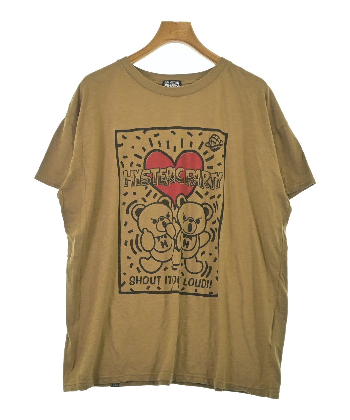HYSTERIC GLAMOUR ヒステリックグラマー ヒスベア 茶 Tシャツ HYSTERIC GLAMOUR（ヒステリックグラマー）Tシャツ・カットソー 茶