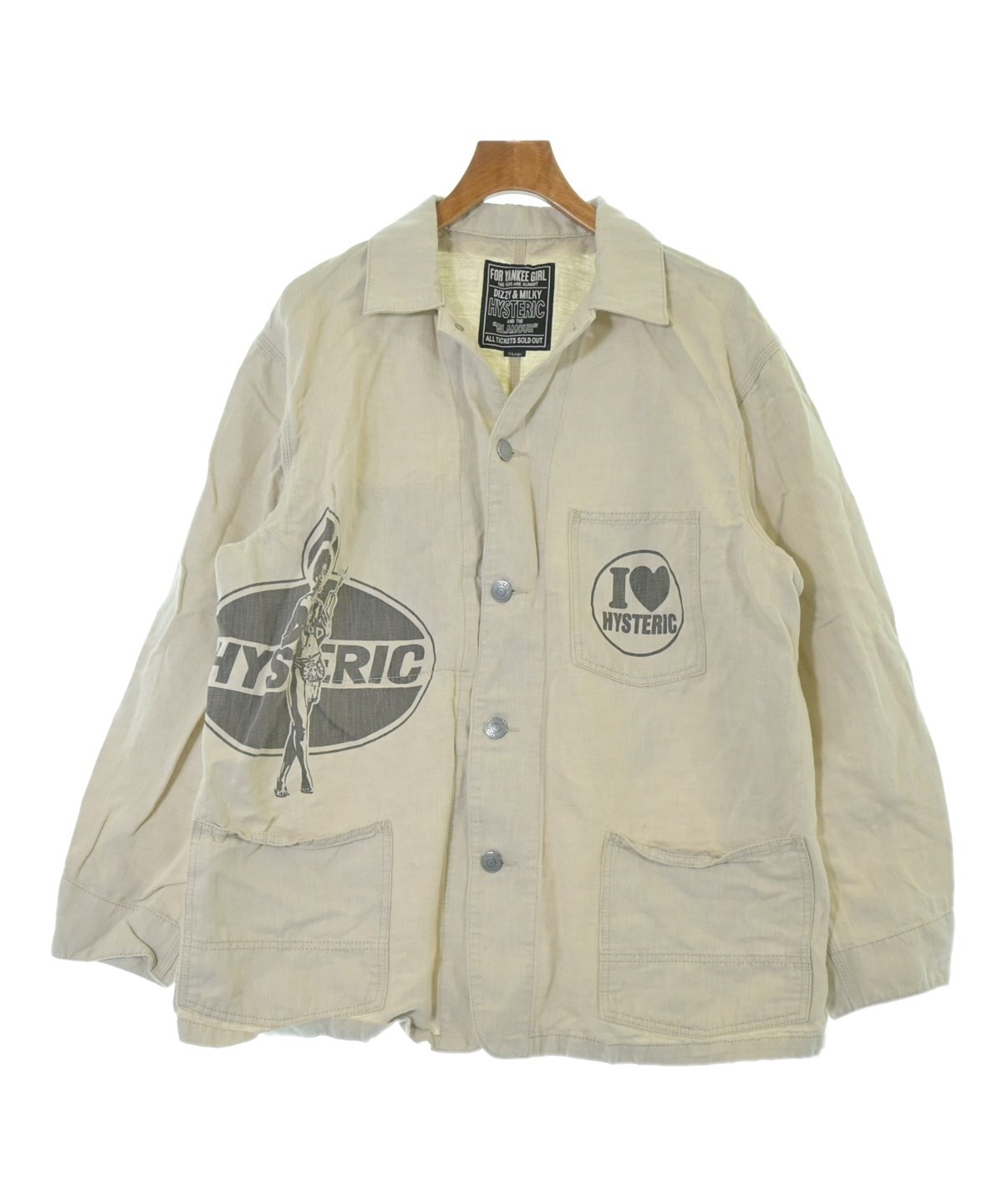 HYSTERIC GLAMOUR（ヒステリックグラマー）カバーオール ベージュ