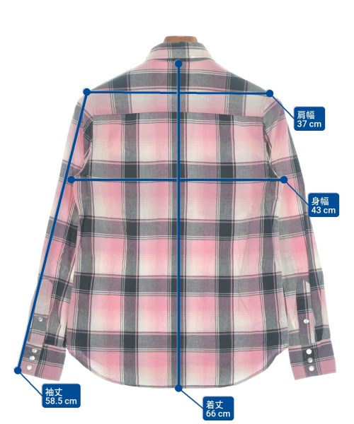 HYSTERIC GLAMOUR（ヒステリックグラマー）カジュアルシャツ ピンク サイズ:S メンズ/2200636838130