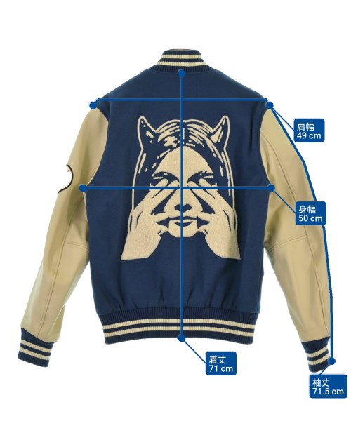 HYSTERIC GLAMOUR（ヒステリックグラマー）スタジャン 青 サイズ:M メンズ/2200648782032