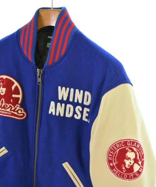 HYSTERIC GLAMOUR（ヒステリックグラマー）スタジャン 青 サイズ:S メンズ/2200648782049