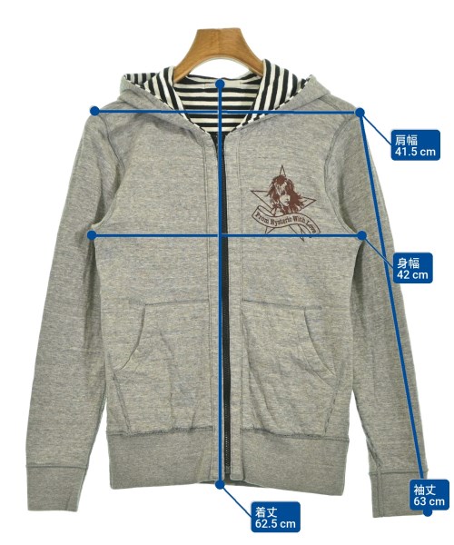 HYSTERIC GLAMOUR（ヒステリックグラマー）パーカー グレー サイズ:S メンズ/2200643652279