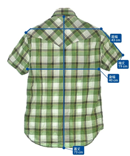 HYSTERIC GLAMOUR（ヒステリックグラマー）カジュアルシャツ 緑 サイズ:M メンズ/2200643652675