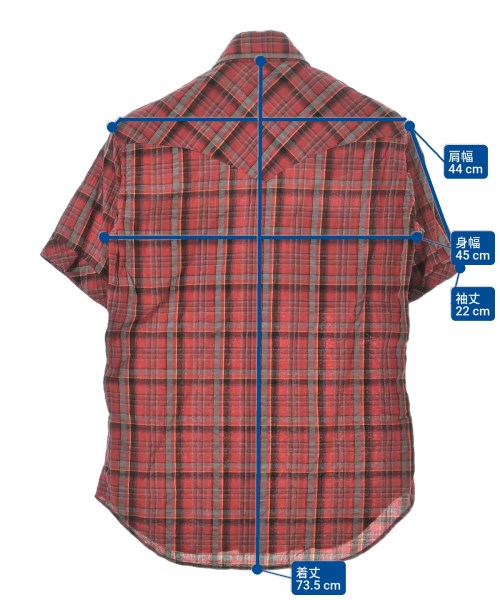 HYSTERIC GLAMOUR（ヒステリックグラマー）カジュアルシャツ 赤 サイズ:S メンズ/2200643652682