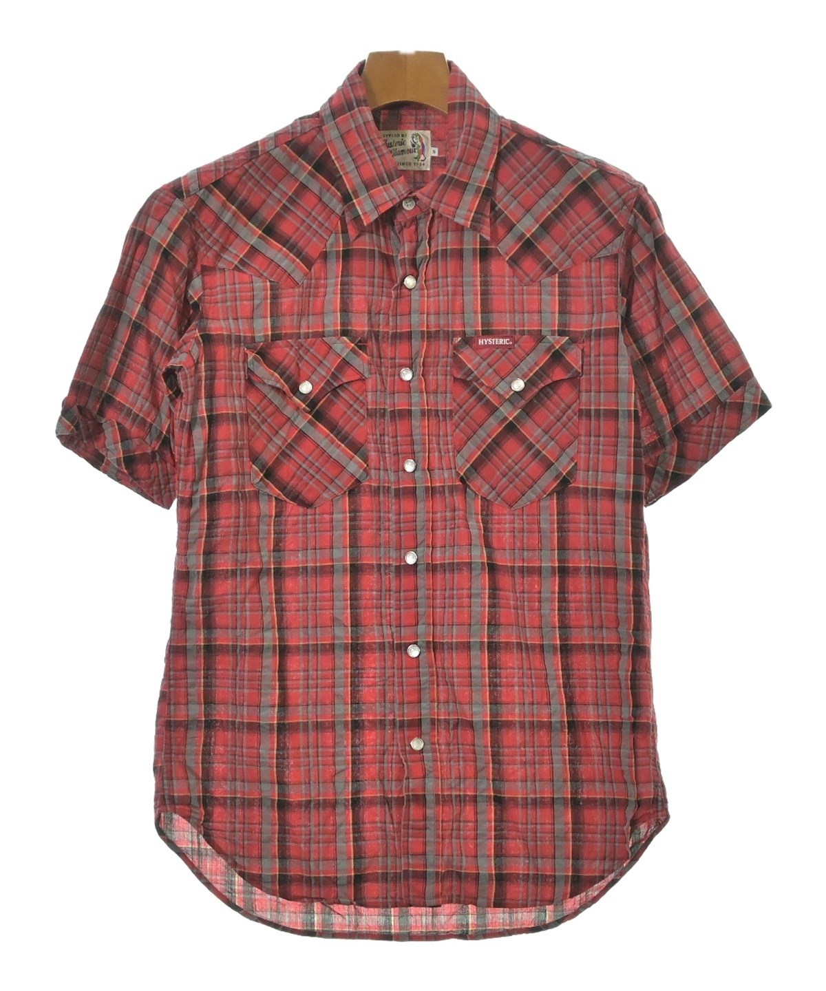 HYSTERIC GLAMOUR（ヒステリックグラマー）カジュアルシャツ 赤 サイズ