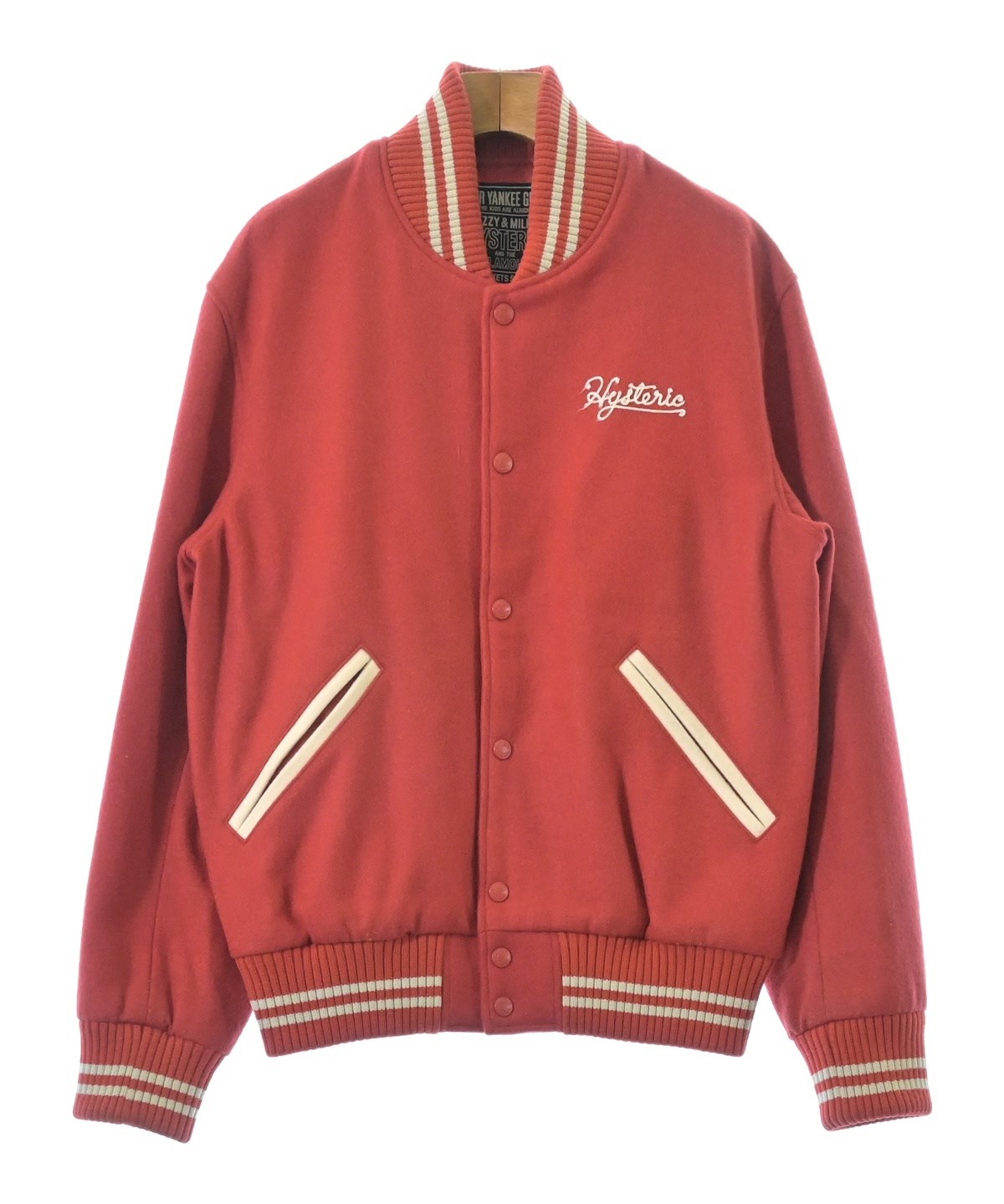 タイムセール【美品】HYSTERIC GLAMOUR スタジャン Lサイズ HYSTERIC GLAMOUR（ヒステリックグラマー）スタジャン 赤 サイズ:L