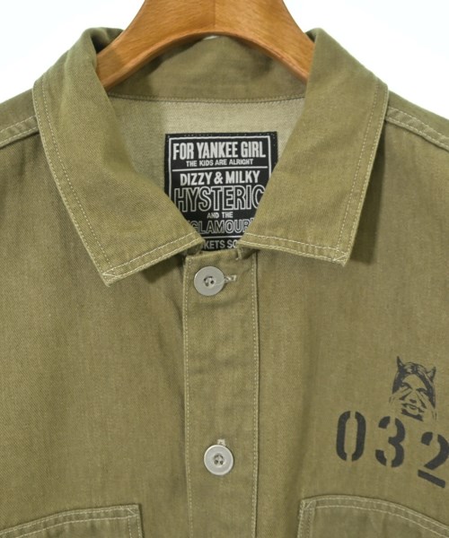 HYSTERIC GLAMOUR（ヒステリックグラマー）カジュアルシャツ カーキ サイズ:L メンズ/2200667360013