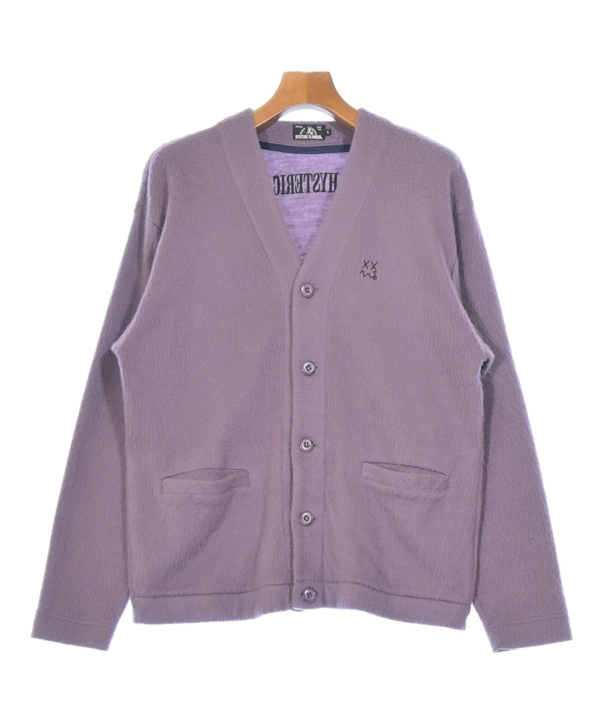 ヒステリックグラマーカーディガン HYSTERIC GLAMOUR（ヒステリックグラマー）カーディガン 紫 サイズ:L