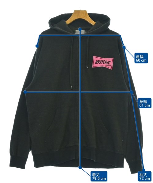HYSTERIC GLAMOUR（ヒステリックグラマー）パーカー 黒 サイズ:XL メンズ/2200724152018