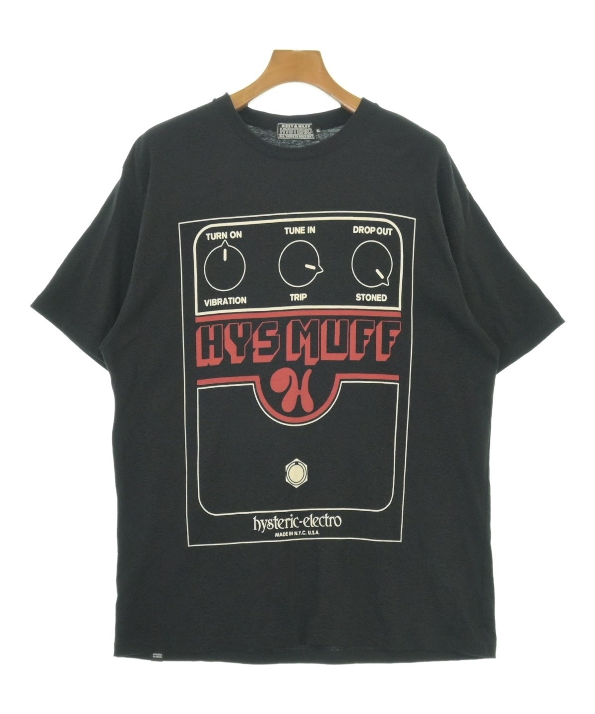 HYSTERIC GLAMOUR Tシャツ ブラック HYSTERIC GLAMOUR（ヒステリックグラマー）Tシャツ・カットソー 黒