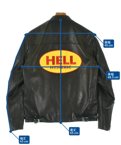 HYSTERIC GLAMOUR（ヒステリックグラマー）ライダース 黒 サイズ:M メンズ/2200680976048