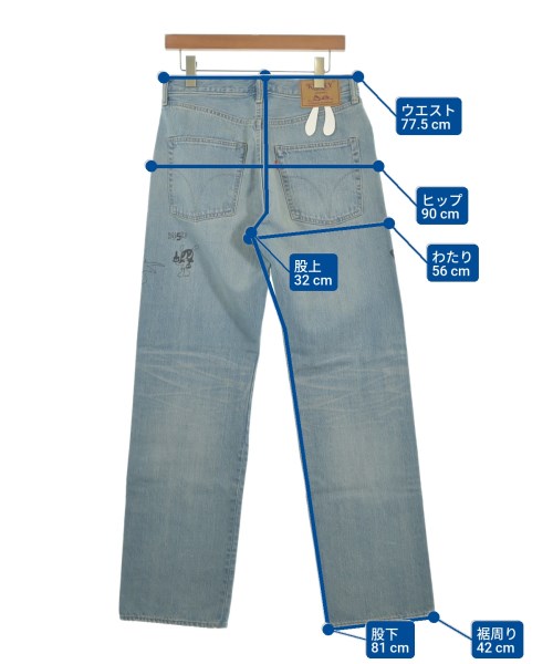 HYSTERIC GLAMOUR（ヒステリックグラマー）デニムパンツ 青 サイズ:30(M位) メンズ/2200680976147
