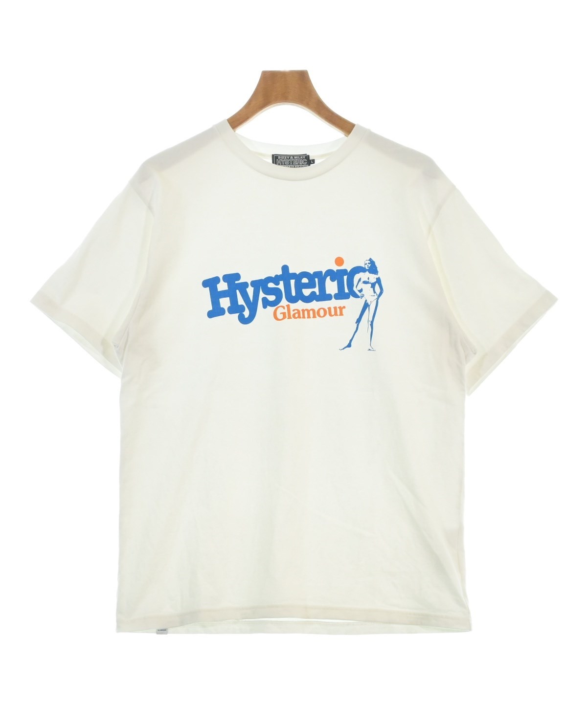HYSTERIC GLAMOUR ラガーシャツ ホワイト HYSTERIC GLAMOUR（ヒステリックグラマー）Tシャツ・カットソー 白