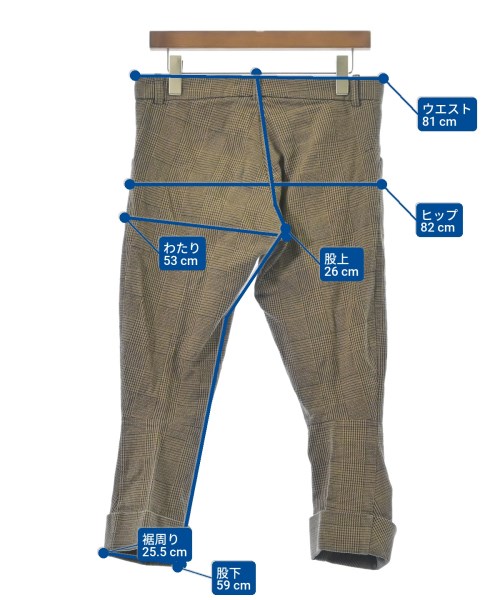 Nemeth（ネメス）クロップドパンツ 茶 サイズ:L メンズ/2200655969020