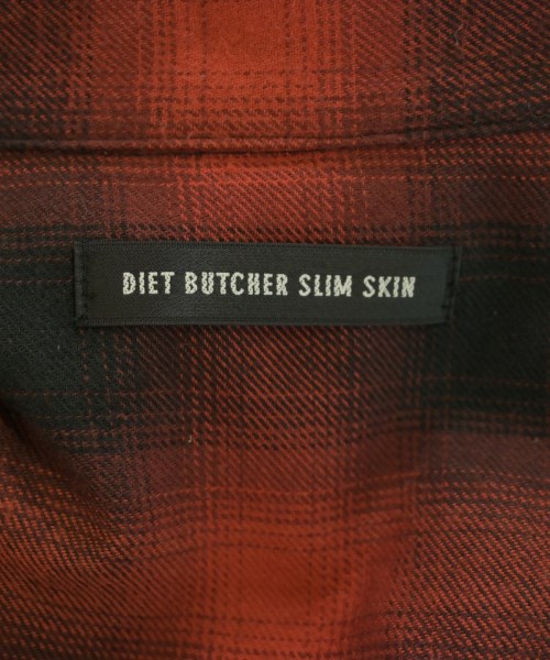 DIET BUTCHER SLIM SKIN（ダイエットブッチャースリムスキン）カジュアルシャツ 赤 サイズ:M メンズ/2200620340793