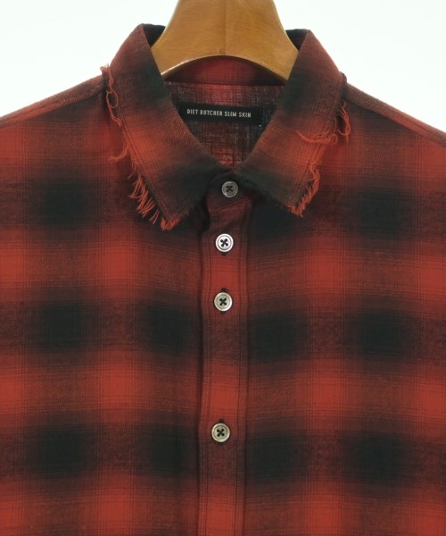 DIET BUTCHER SLIM SKIN（ダイエットブッチャースリムスキン）カジュアルシャツ 赤 サイズ:M メンズ/2200620340793