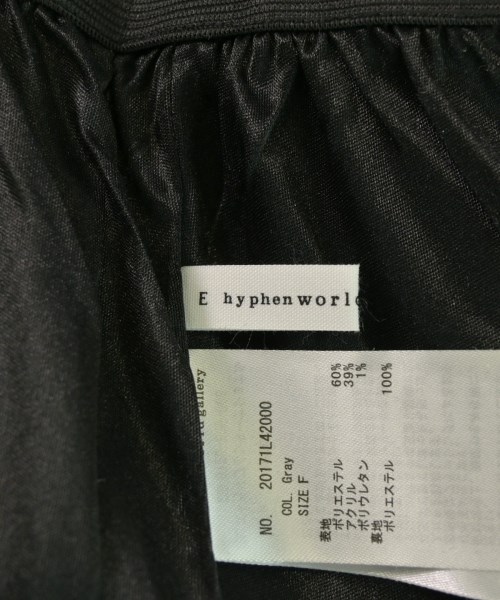 E HYPHEN WORLD GALLERY（イーハイフンワールドギャラリー）ミニスカート グレー サイズ:F レディース/2200633263157