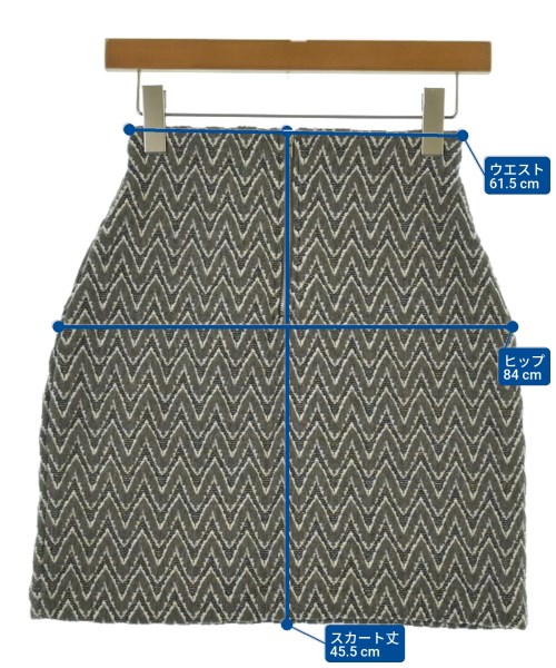 E HYPHEN WORLD GALLERY（イーハイフンワールドギャラリー）ミニスカート グレー サイズ:F レディース/2200633263157