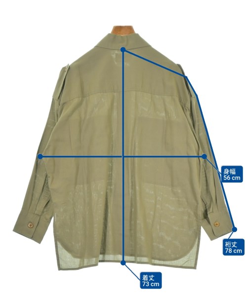 beautiful people（ビューティフルピープル）カジュアルシャツ カーキ サイズ:36(S位) レディース/2200620007191