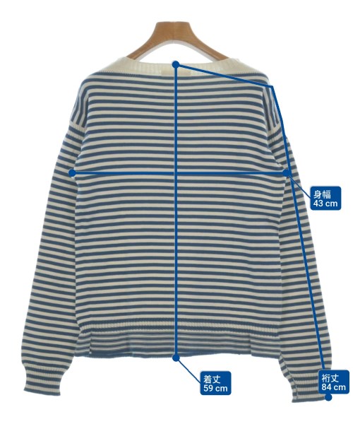 beautiful people（ビューティフルピープル）ニット・セーター 青 サイズ:160(L位) レディース/2200624009214