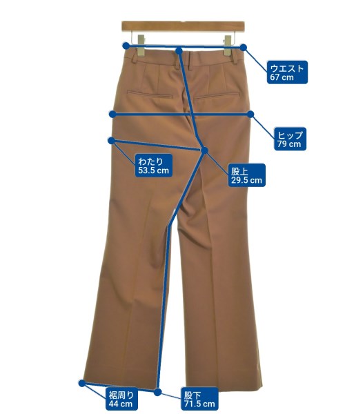 beautiful people（ビューティフルピープル）スラックス 茶 サイズ:34(XS位) レディース/2200626004101