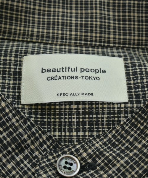 beautiful people（ビューティフルピープル）カジュアルシャツ 黒 サイズ:36(S位) レディース/2200641886164