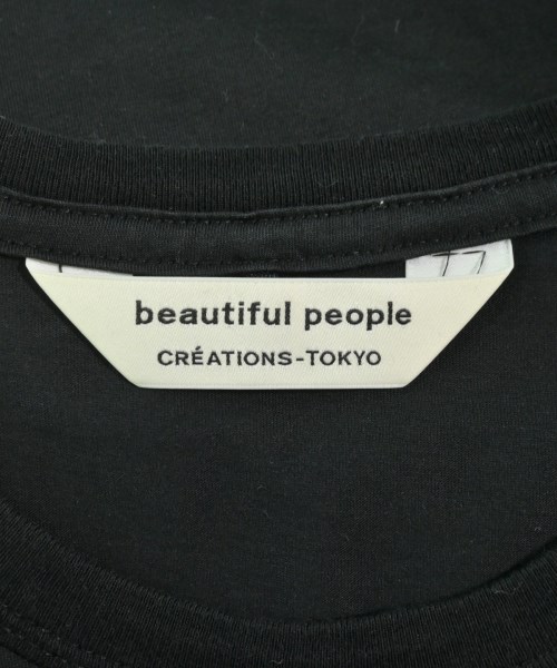 beautiful people（ビューティフルピープル）Tシャツ・カットソー 黒 サイズ:150(M位) レディース/2200622157146