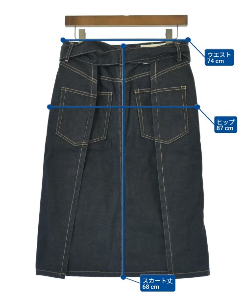 beautiful people（ビューティフルピープル）ひざ丈スカート 紺 サイズ:38(M位) レディース/2200622646015