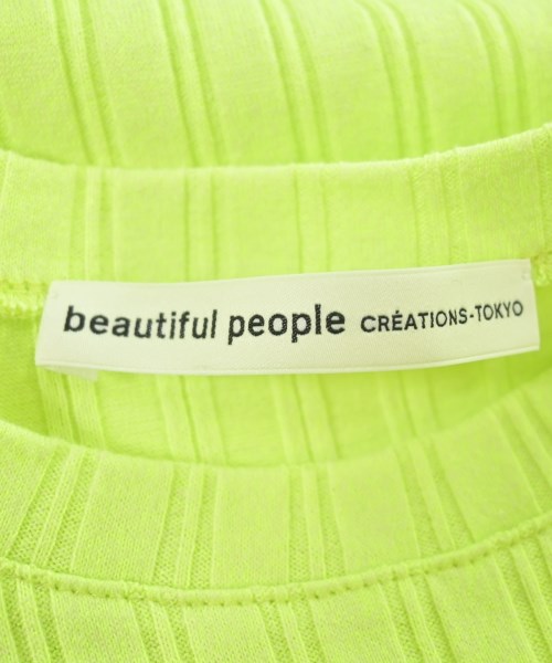 beautiful people（ビューティフルピープル）Tシャツ・カットソー 黄 サイズ:34(XS位) レディース/2200618143078