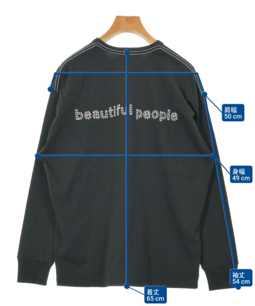 beautiful people（ビューティフルピープル）Tシャツ・カットソー 黒 サイズ:38(M位) レディース/2200618640508