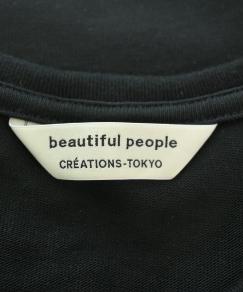 beautiful people（ビューティフルピープル）Tシャツ・カットソー 黒 サイズ:160(L位) レディース/2200614725209