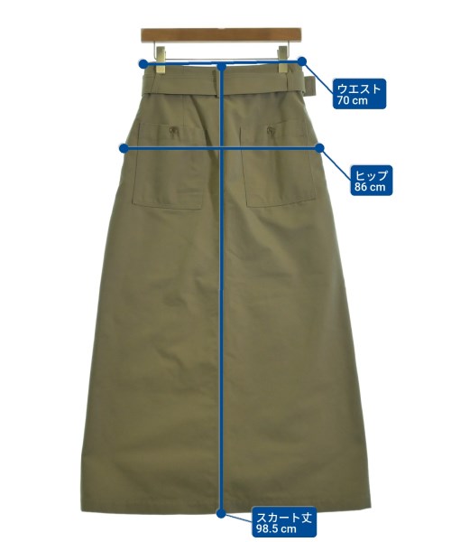 beautiful people（ビューティフルピープル）ロング・マキシ丈スカート カーキ サイズ:38(M位) レディース/2200615972145