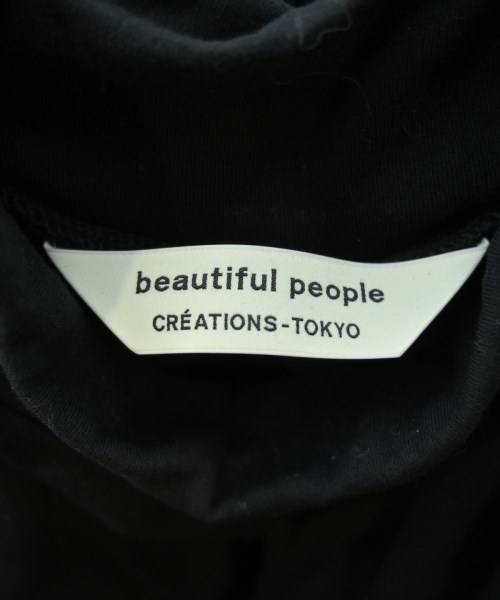 beautiful people（ビューティフルピープル）Tシャツ・カットソー 黒 サイズ:36(S位) レディース/2200611026064