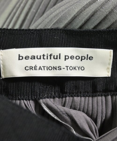 beautiful people（ビューティフルピープル）ひざ丈スカート グレー サイズ:38(M位) レディース/2200617035091