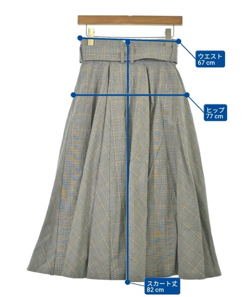 beautiful people（ビューティフルピープル）ロング・マキシ丈スカート グレー サイズ:36(S位) レディース/2200672154096